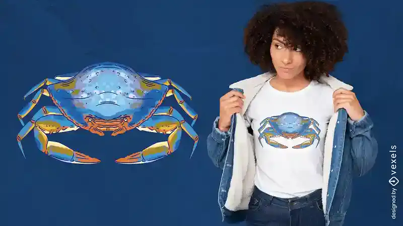 logo design blue crab mascot custom crab college logo